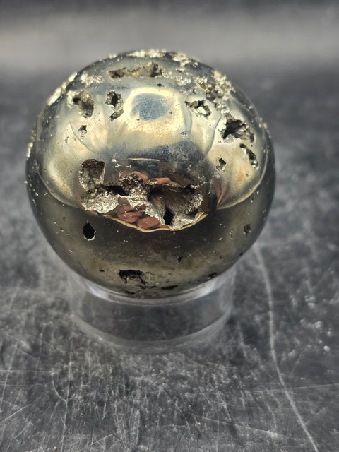 Pyrite sphere! 43.5mm, 1.7 inches, 7.2 ounces
