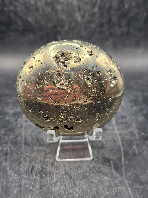 Pyrite palm stone! 6.3 ounces, 2.1 inches long!