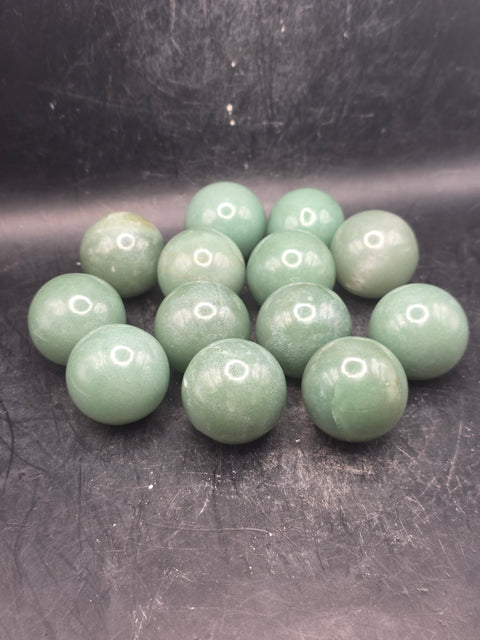 Mini 30mm, 1.2 inch green aventurine sphere!