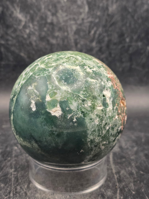 Moss agate sphere! 64mm, 2.5 inches, 12 ounces