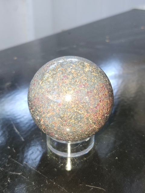 Ruby in kyanite sphere! 9 ounces, 51mm, 2.01 inches uv reactive