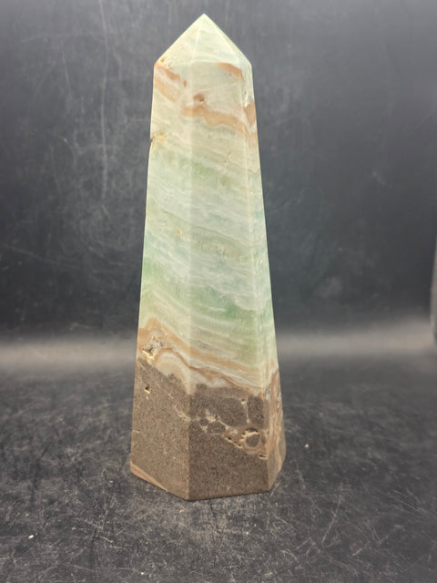 Caribbean calcite tower! 15.4 ounces, 5.7 inches tall!