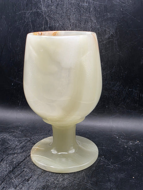 Onyx goblet! 12.5 ounces, 4.8 inches tall, 2.7 inches wide!