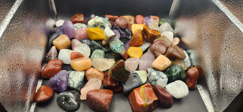 2 pounds tumbled gemstones!! Huge assortment in each bag!!