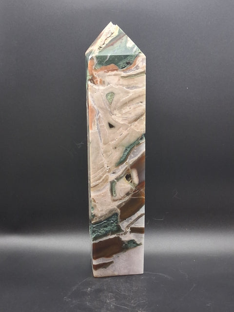Large tree agate tower! 9.25 inches tall, 2.3 pounds!