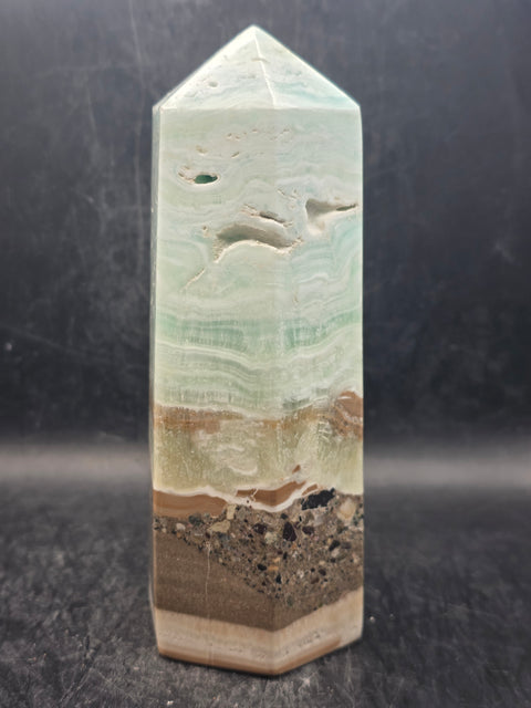 Large Caribbean calcite tower! 5.8 inches tall, 2.2" base 1.10 pounds
