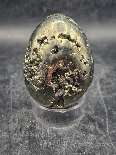 Pyrite egg! 6.5 ounces, 2.1 inches tall
