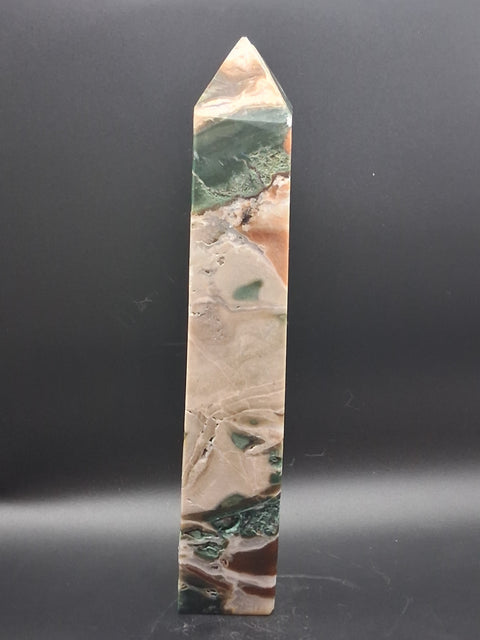 Large tree agate tower! 9.25 inches tall, 2.3 pounds!