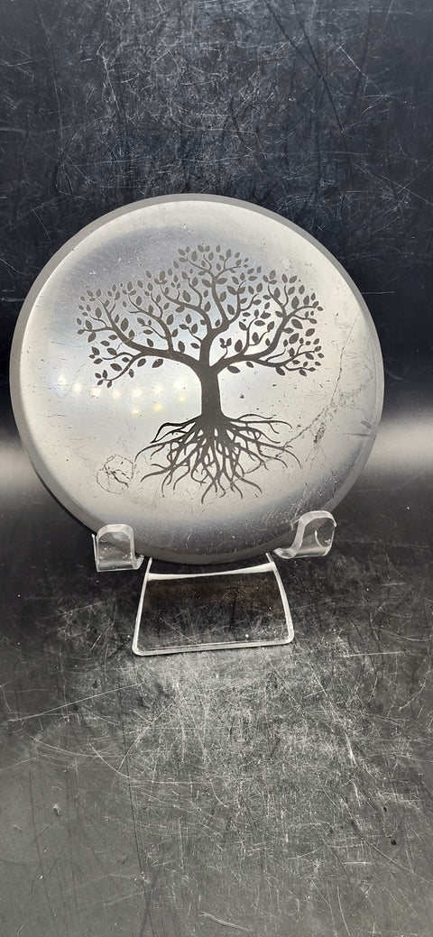 Shungite tree of life charging plate! 3.75 inches, 6 ounces!