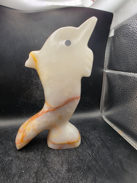 Onyx dolphin! 2.13 pounds, 7 inches tall, 4.3 inches wide!