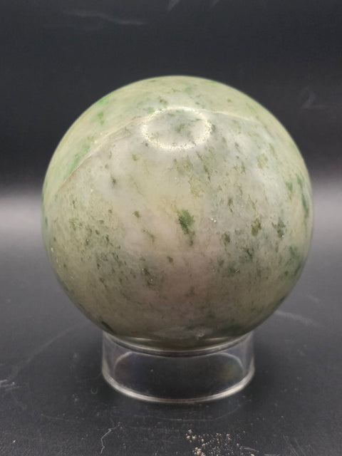 Hydrogrossular garnet sphere! 76.7mm, 3 inches, 1.12 pounds