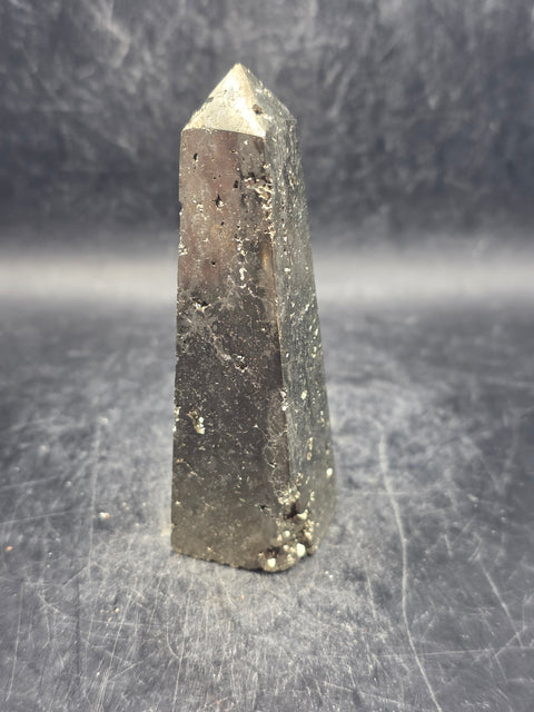 Pyrite tower! 4.9 ounces, 3.3 inches tall