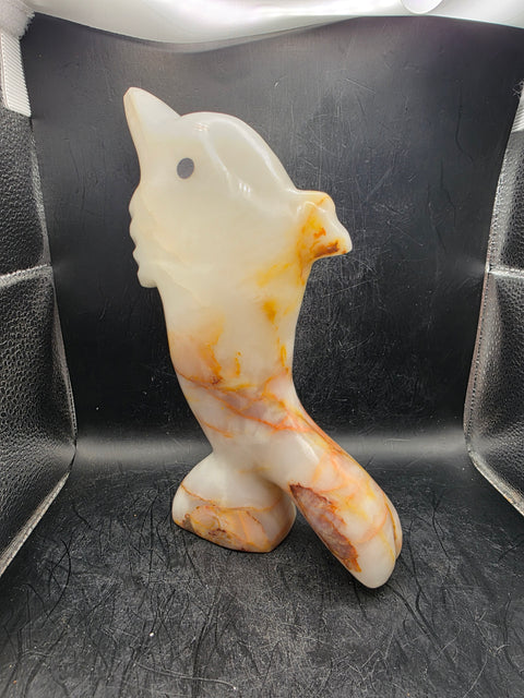 Onyx dolphin! 2.13 pounds, 7 inches tall, 4.3 inches wide!