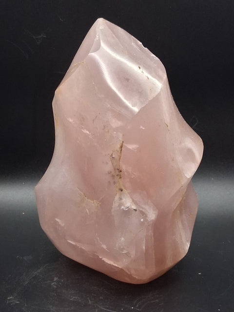 Large rose quartz flame tower! 2.3 pounds, 5 inches tall