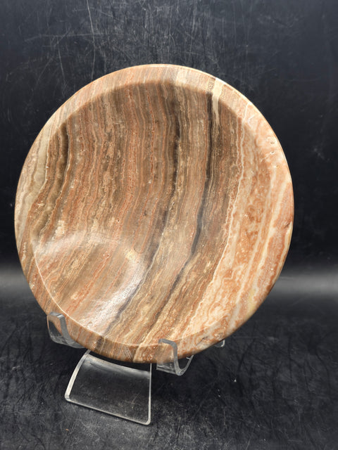 Large banded onyx bowl! 4.9 inches wide!