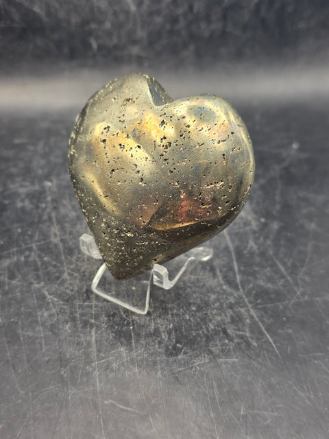 Pyrite heart! 6.6 ounces! 2.2 inches wide, 2.3 inches tall
