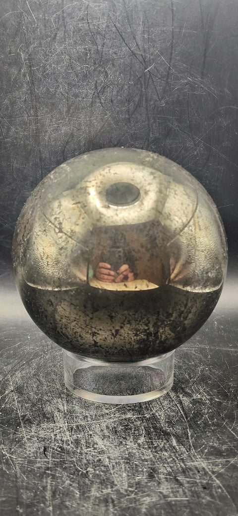 Pyrite sphere! 2.15 pounds, 82.4mm, 3.2 inches!