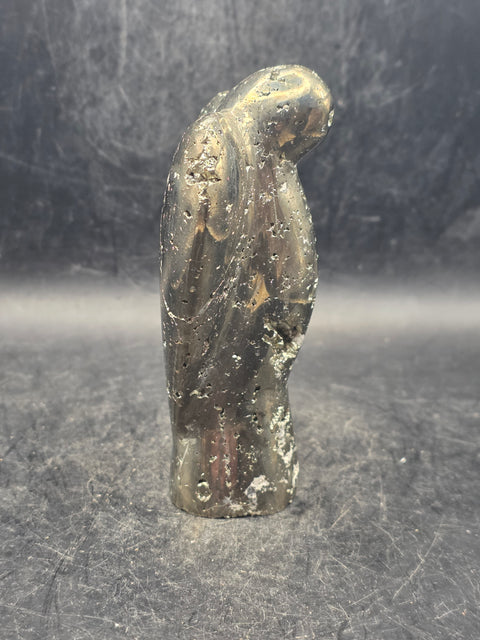 Large pyrite angel! 11.8 ounces, 3.6 inches tall, 2.4" wide