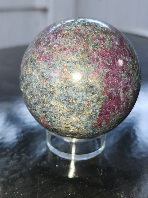 Ruby in kyanite sphere! 12 ounces, 57mm,2.24 inches