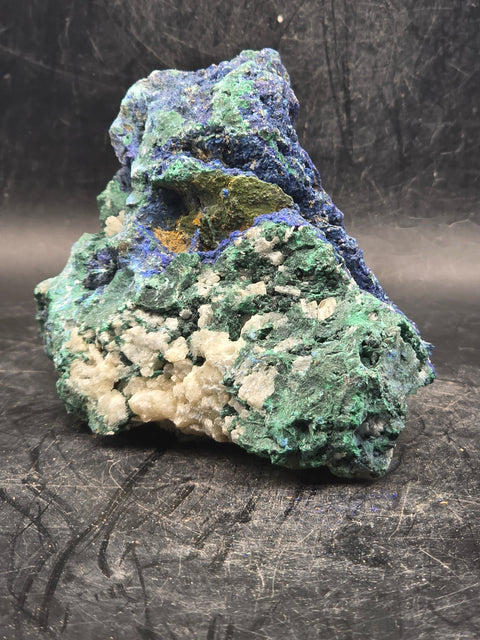 Raw Azurite chrysocolla crystal! 12.9 ounces, 3.2 inches wide!