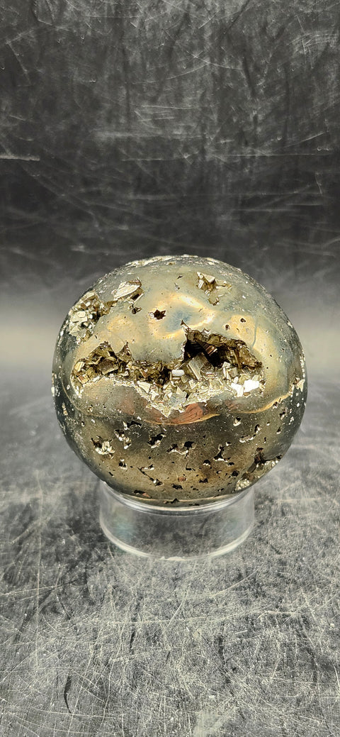 Pyrite sphere! 49.6mm, 1.9 inches, 9.3 ounces!