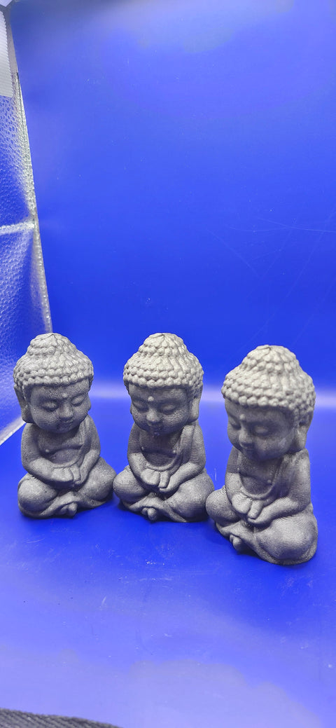 Shungite praying buddah! 3.2 inches, 3.7 ounces