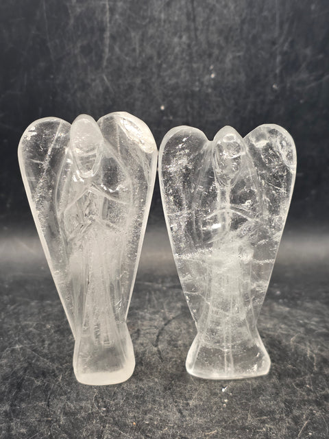 Clear quartz gemstone angel! 3 inches tall, 1.6 ounces!