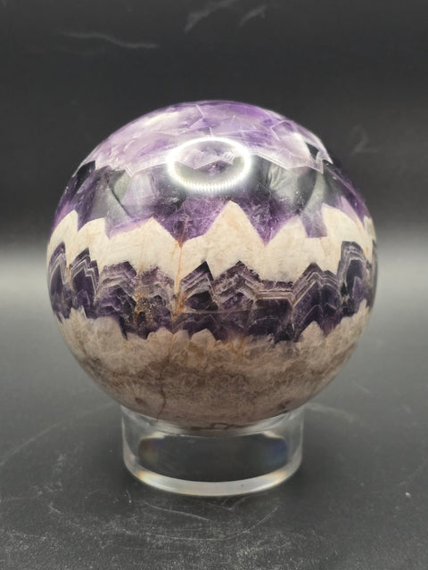 Dream amethyst sphere! 76.8mm, 3 inches, 1.6 pounds