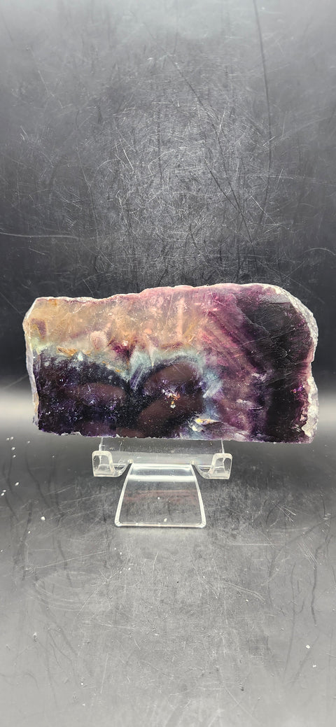 Florite slab! 9.8 ounces, 5.5 inches by 3 inches!
