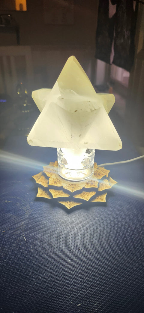 Selenite markaba! 1.5 pounds, 3" wide by 3" long, 4.5" point to point