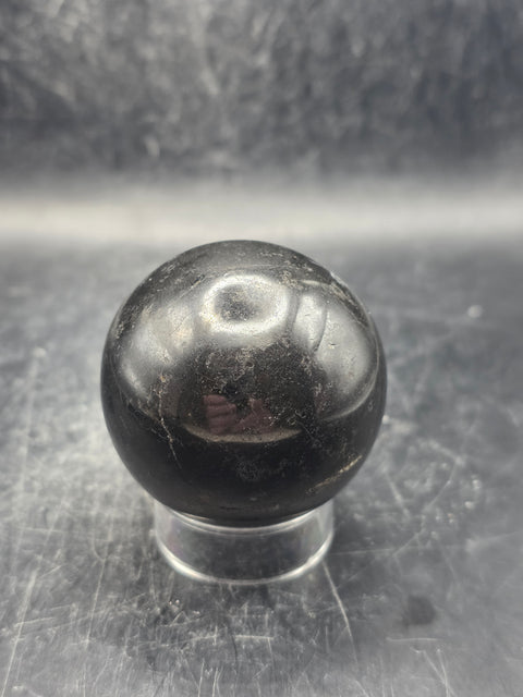 Black tourmaline sphere! 5.6 ounces, 46.9mm, 1.8 inches