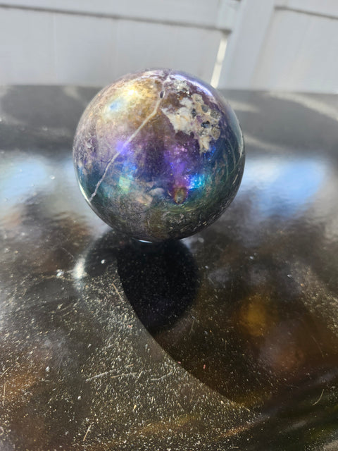 62.9mm, 2.47 inch, 13.6 ounce aura quartz sphere