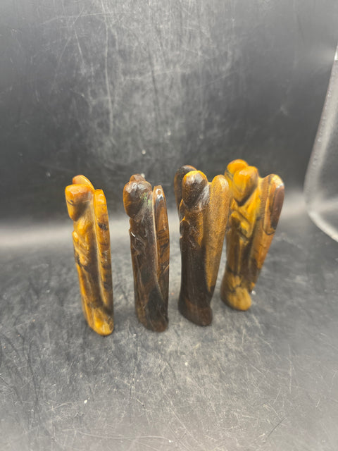 Tiger eye gemstone angel! 3 inches tall, 1.6 ounces