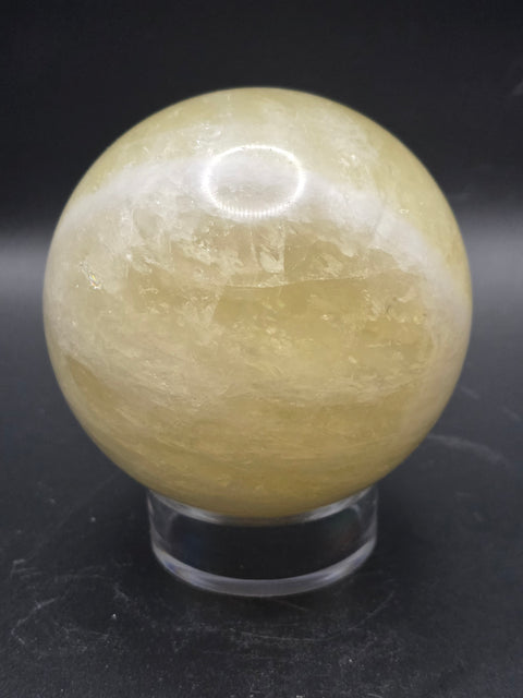 Large citrine sphere! 76.4mm, 3 inches, 1.6 pounds!