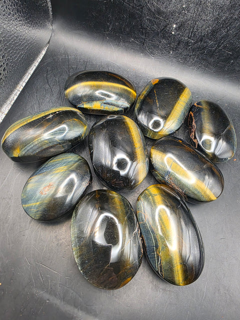 Blue tiger eye palm stone! 2 too 2.5 inches!