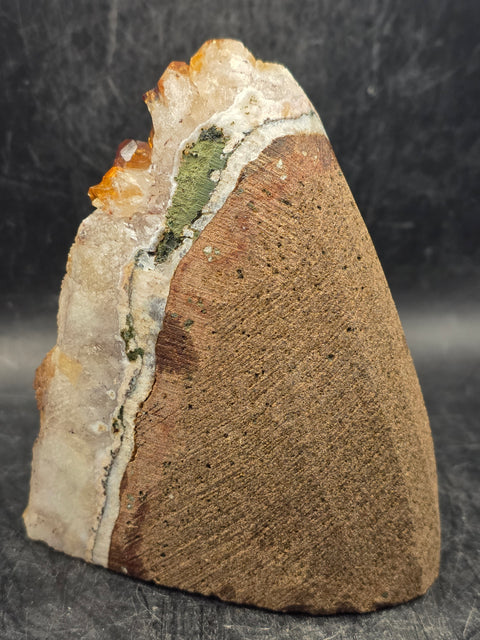 Citrine cut base free form! 1.1 pounds, 3.7 inches tall, 2.4" wide