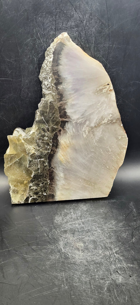 Agate slab! 14 ounces, 6 inches tall, 4.5 inchs wide