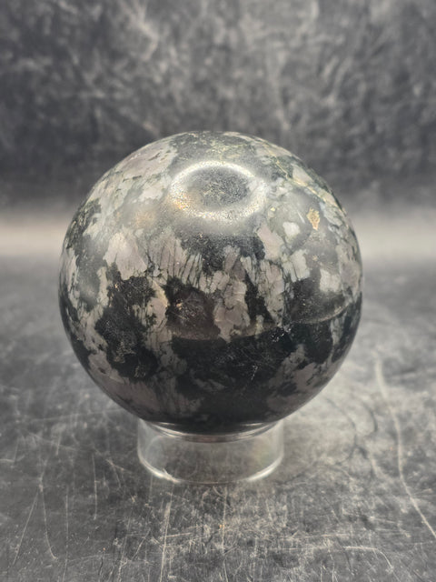 Indigo gabbro sphere! 62.8mm, 2.4 inches, 13 ounces