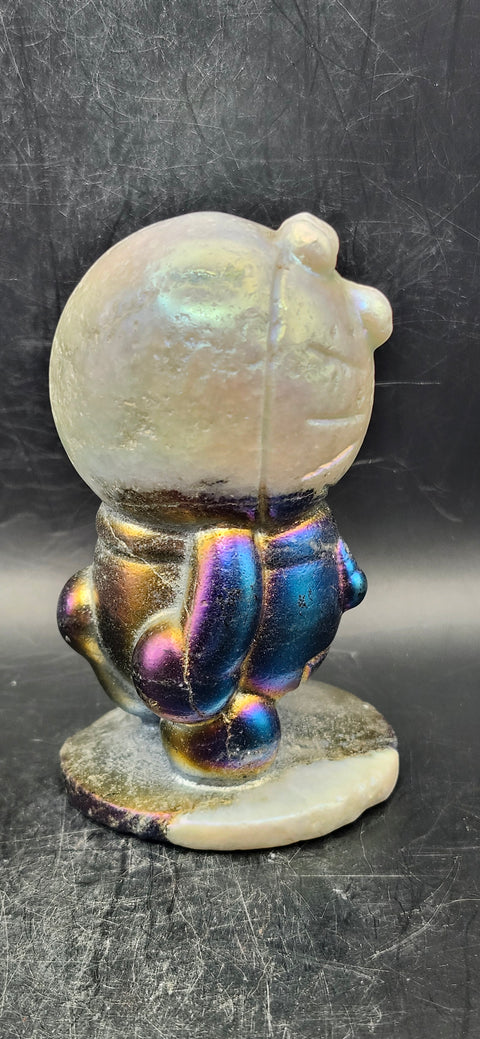 Aura quartz astronaut! 14 ounces, 4 inches tall