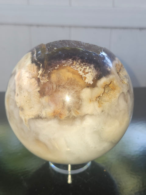 Massive druzy agate sphere! 114mm, 4.5 inches, 5 pounds