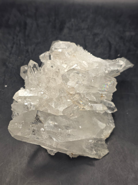 Clear quartz cluster! 10 ounces, 3.7 inches by 2.9 inches