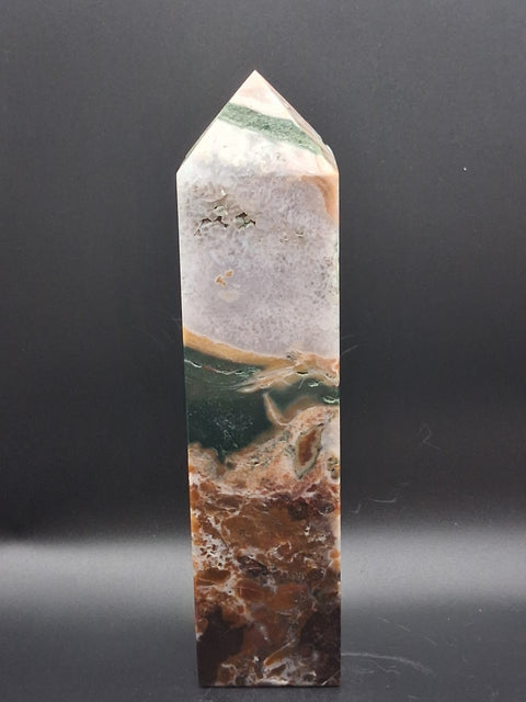 Large tree agate tower! 2 pounds, 8.5 inches!