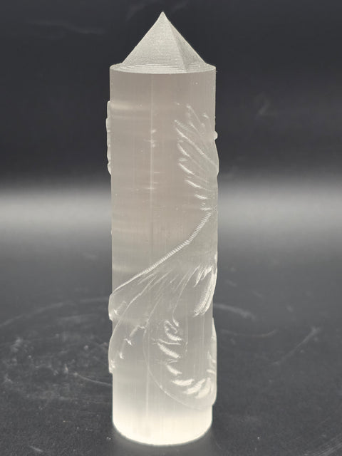 Phoenix selenite tower! 4.25 inches tall, 4 ounces