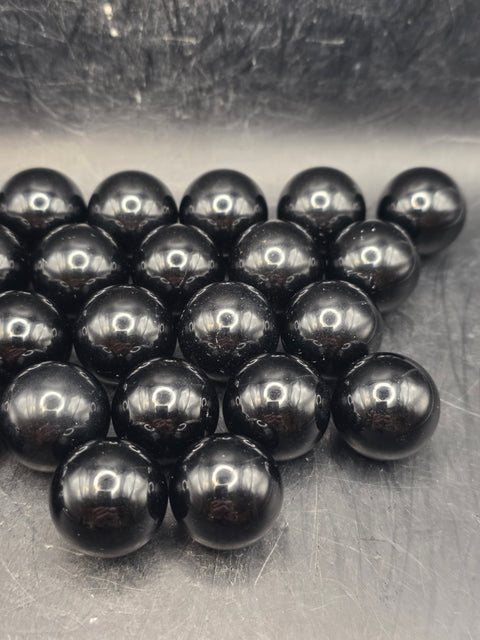 Mini 22mm .8 inch black obsidian sphere!