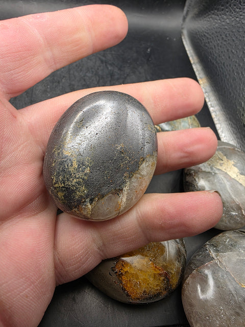 Golden healer pyrite palm stone! 1.8 to 2.2 inches