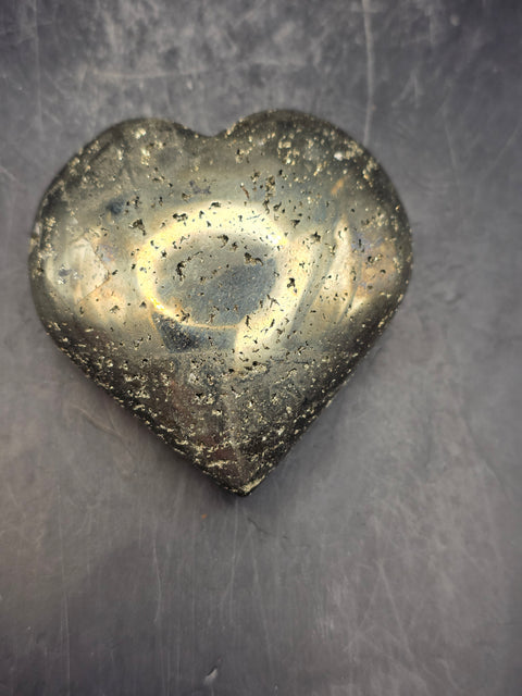 Pyrite heart! 6.6 ounces! 2.2 inches wide, 2.3 inches tall
