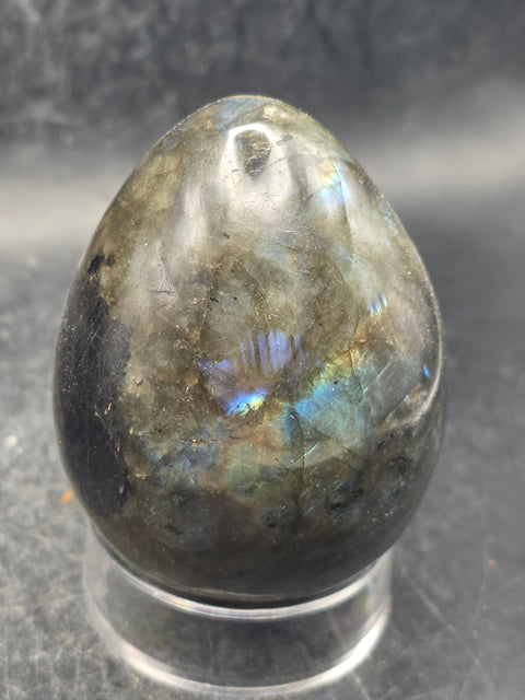Labradorite egg! 9.8 ounces, 2.7 inches tall, 2 inches wide