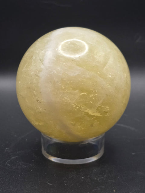 Large citrine sphere! 76.4mm, 3 inches, 1.6 pounds!