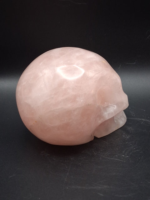 Large rose quartz skull! 1.5 pounds, 3.7 inches long, 2.7" tall