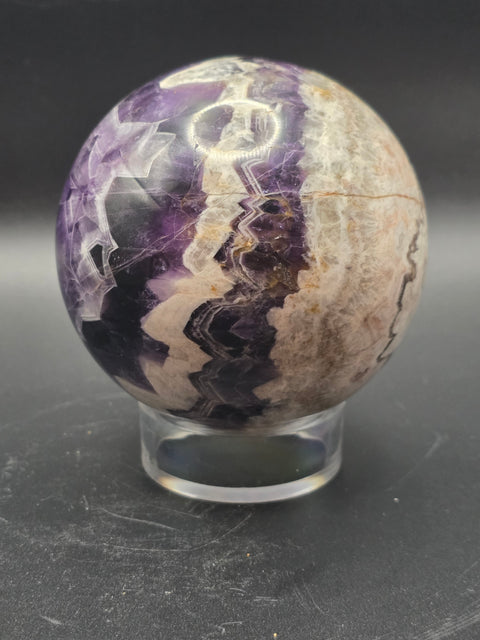 Dream amethyst sphere! 76.8mm, 3 inches, 1.6 pounds